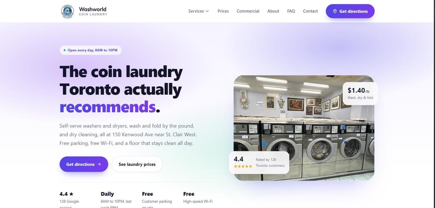 Washworld Coin Laundry, Toronto